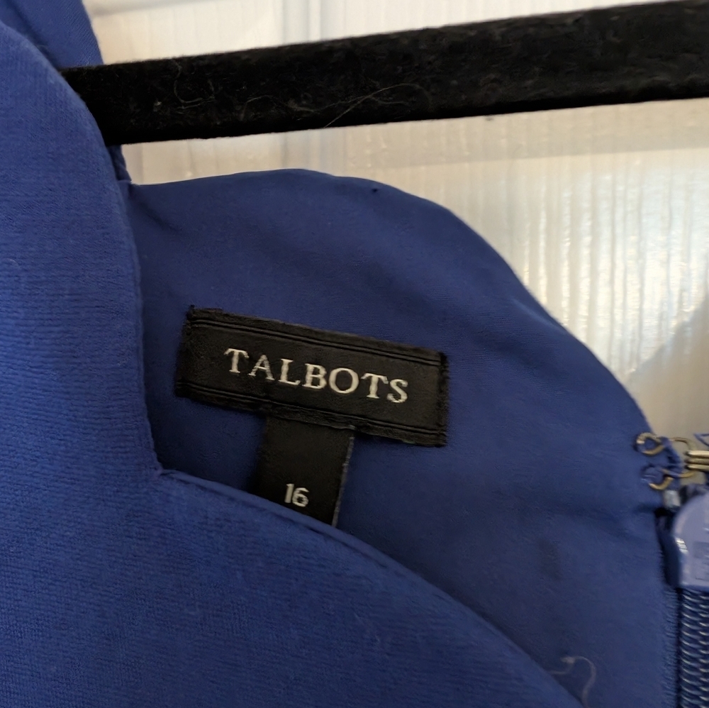 TALBOTS Scalloped V-neck Sleeveless Dress - Picture 5 of 8